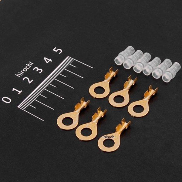 ギボシ端子セット M6用丸端子 スリーブ付6個入り