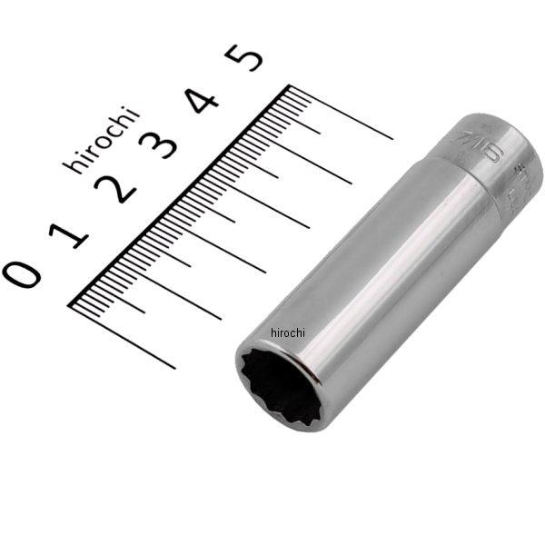 フランクドライブ 1/4インチ ディープ ソケット 12角 7/16インチ