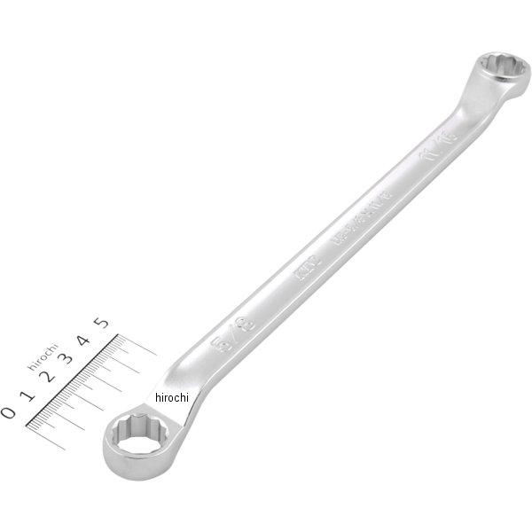 M5-5/8X11/16  京都機械工具 45°×6°ロングめがねレンチ 5/8インチ×11/16インチ