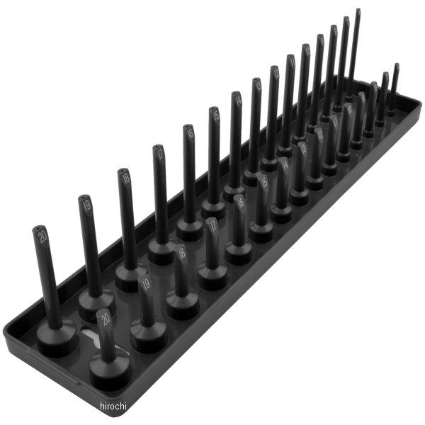 ミリサイズ ポスト付きソケットホルダー 3/8インチ ドライブ グレー(6mm-20mmチ サイズの範囲)