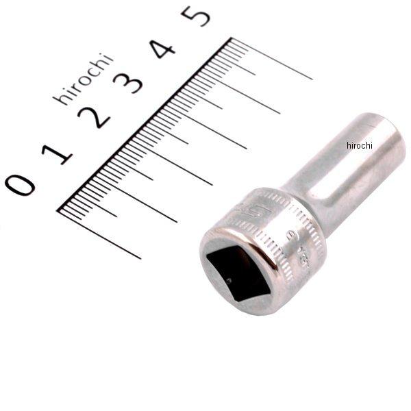 3/8インチ ソケット セミディープ 6角 ミリサイズ 8mm