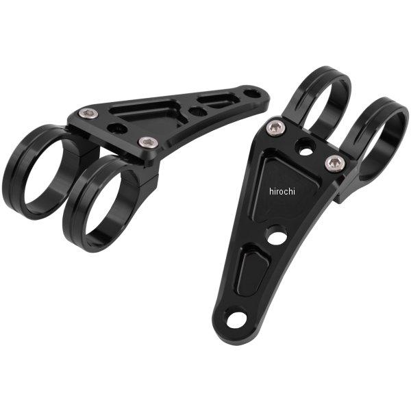 マシンドロングヘッドライトステー 2クランプタイプ φ41mm 黒 黒