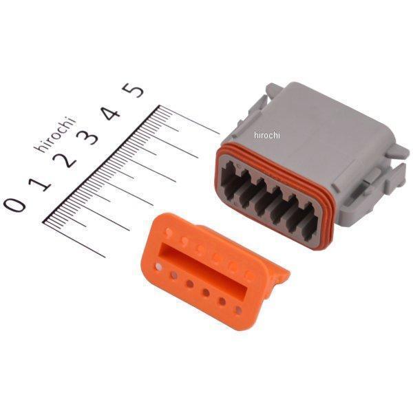 ドイツコネクター プラグ(オス) 12ピン 72139-94GY グレー