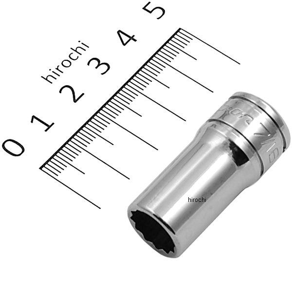 3/8インチ ソケット セミディープ 12角 インチサイズ 7/16インチ