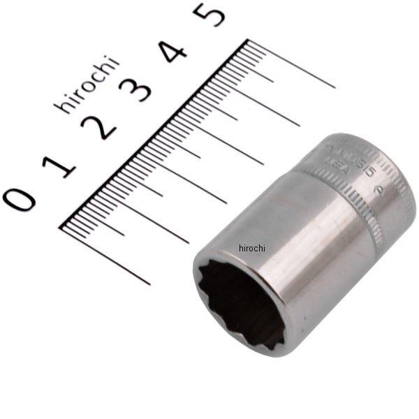 フランクドライブ 1/4インチ セミ ディープ ソケット 12角 15mm