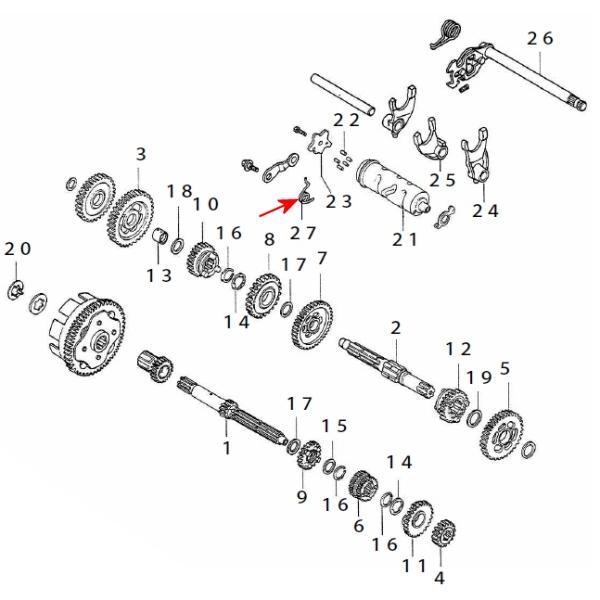 24436-149-T00  シフトドラムストッパースプリング