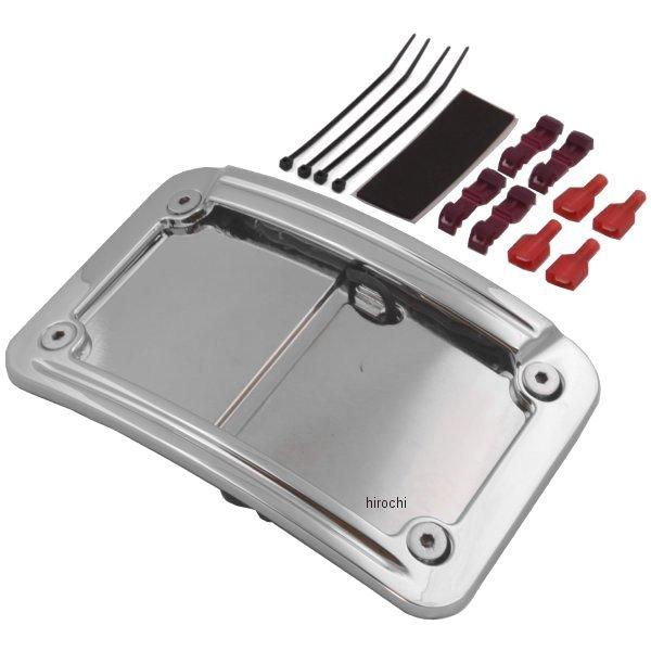 湾曲 ナンバープレート 垂直マウント クローム