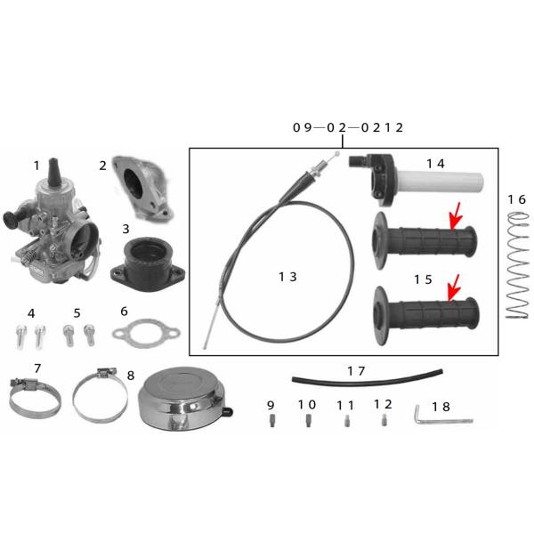 スロットルグリップセット オフ用(R/L)
