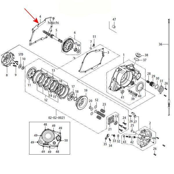 クランクケースガスケット エイプ50/ドリーム50