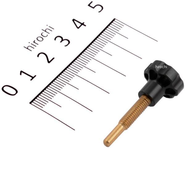 アルミ削り出しスロットルアジャストスクリュー ブラックアルマイト KEIHIN PD22・PE24/28