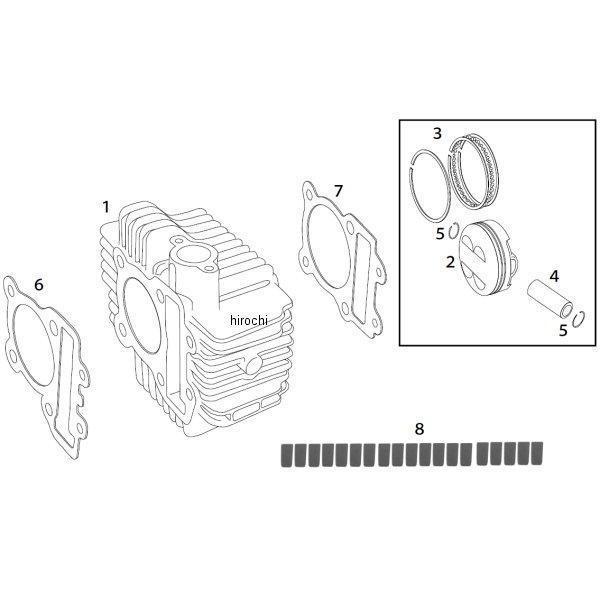 スーパーヘッド 4バルブ スカット シリンダー キット (φ67/178.4cc) KSR110/KLX110