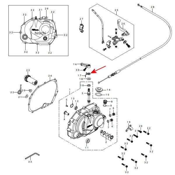 クラッチアーム スプリング KSR/KLX