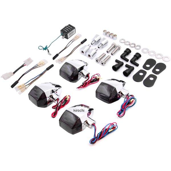 LED ZRウインカーセット クリスタルタイプ 04年-08年 ZRX1200R、ZRX400 クローム/スモーク