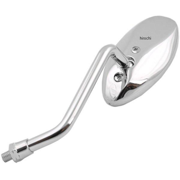 オーバルミニミラー M8mm 逆ネジ右ミラー ネジピッチ 1.25mm 汎用