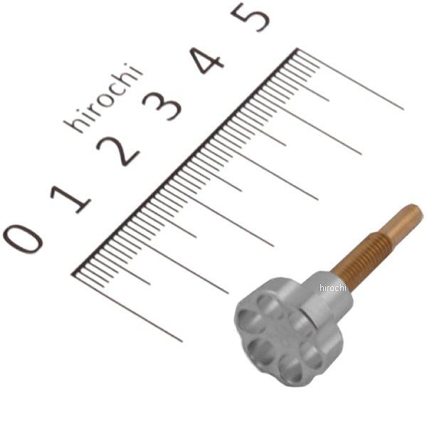 アルミ削り出しスロットルアジャストスクリュー シルバーアルマイト KEIHIN PD22・PE24/28