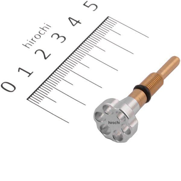 アルミ削り出しスロットルアジャストスクリュー シルバーアルマイト MIKUNI VM26