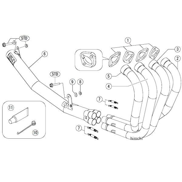 ONE-PIECE SUSフルエキゾースト 08年以降 CB400SF H-V REVO、CB400SB ステンレス