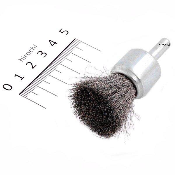 ブルーポイント ソリッドエンドワイヤーブラシ 3/4インチ ブラシ直径 1/4インチ シャンク/アーバー