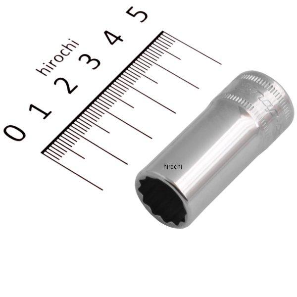3/8インチ ソケット セミディープ 12角 ミリサイズ 12mm