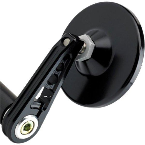 ミラー バーエンド 円形 3.25インチ ストレートステム 黒