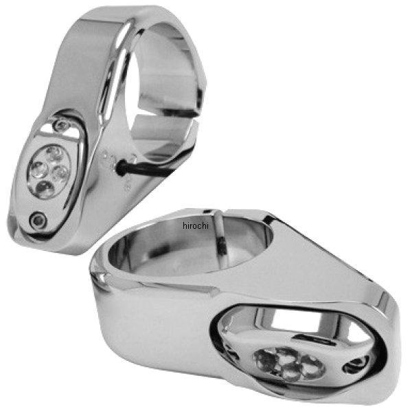 【セール特価】 LEDマーカーライト 49mm フォーク クランプ マウント クローム