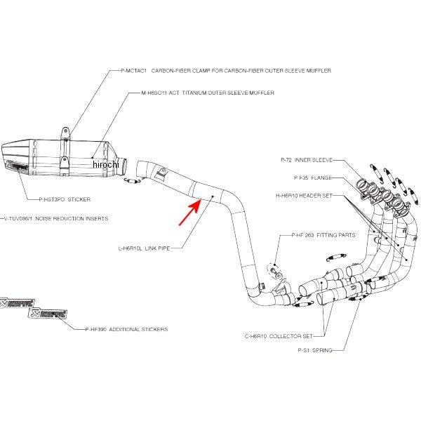 リンクパイプ レーシングライン 09年 CBR600RR ステンレス