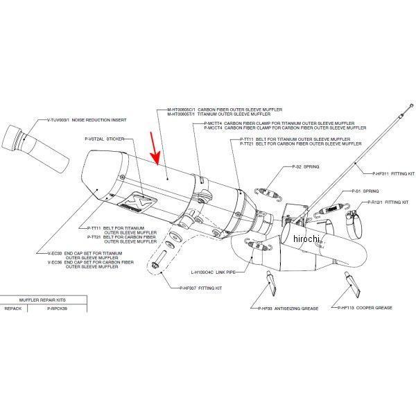 リペアサイレンサー T-TYPE E1仕様 08年以降 CBR1000RR チタン