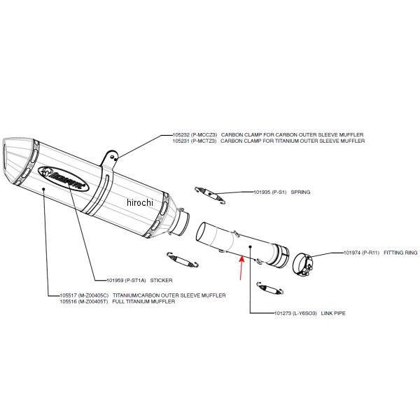 テールパイプ 03年-05年 YZF-R6R