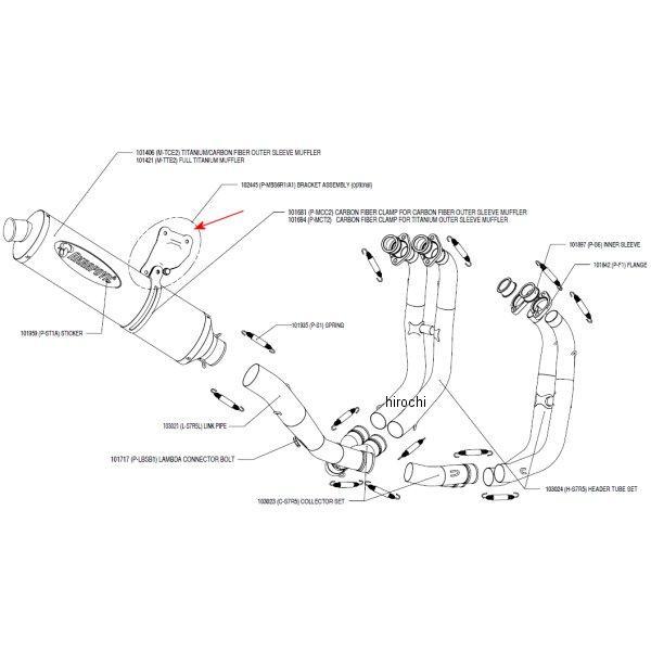 サイレンサーステー レーシング/エボリューションライン 04年 GSX-R750、GSX-R600 カーボン