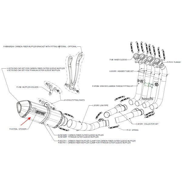 リペアサイレンサー R-TYPE 10年-11年 BMW S1000RR チタン