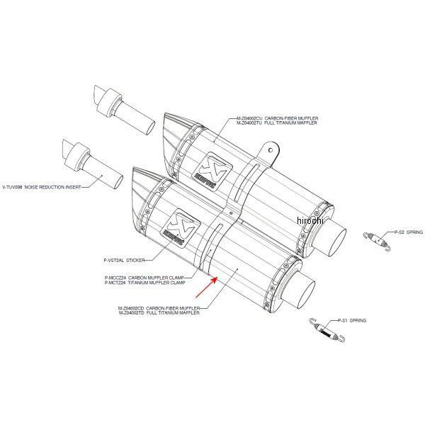 リペアサイレンサー Z-TYPE 下側用 09年-10年 ドゥカティ ストリートファイター カーボン