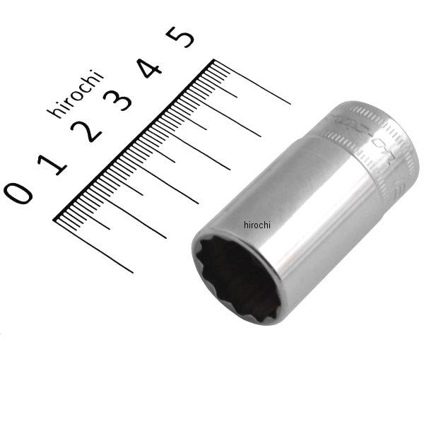 3/8インチ ソケット セミディープ 12角 ミリサイズ 16mm