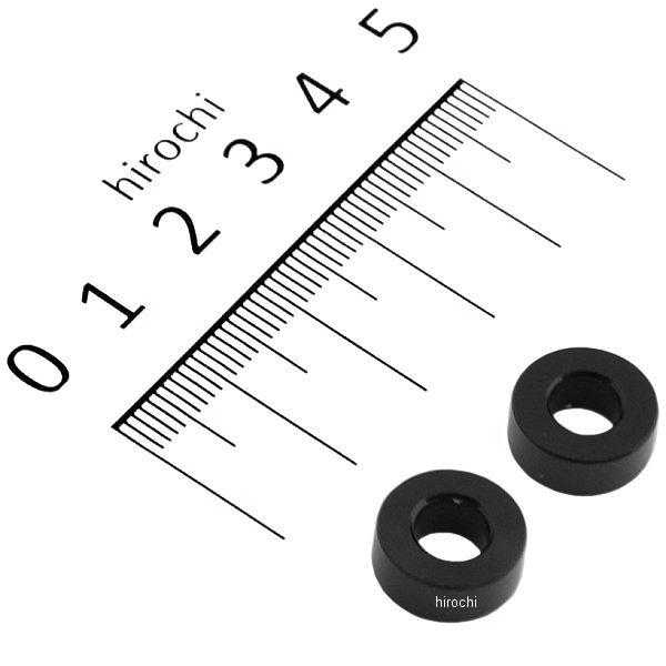カラーセット 厚さ5 内径6mm 外径12.6mm 2個入り 黒