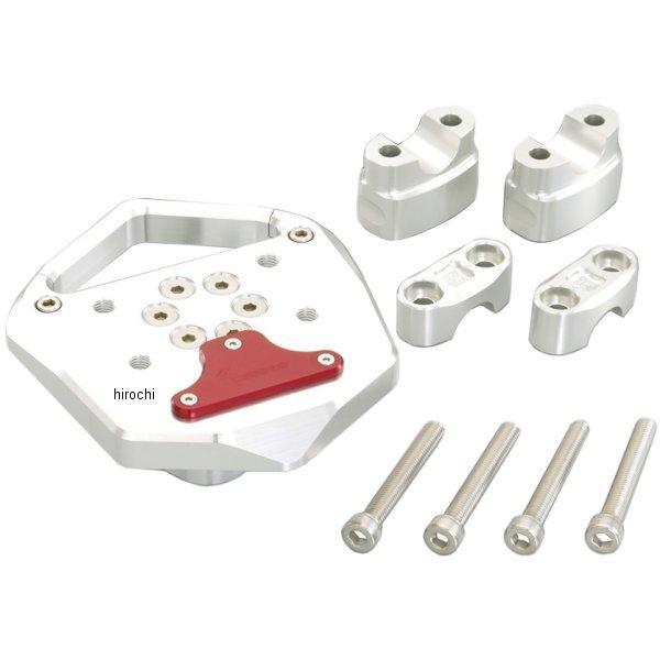 ハンドルポスト＆カバーセット シルバー/レッド マジェスティS