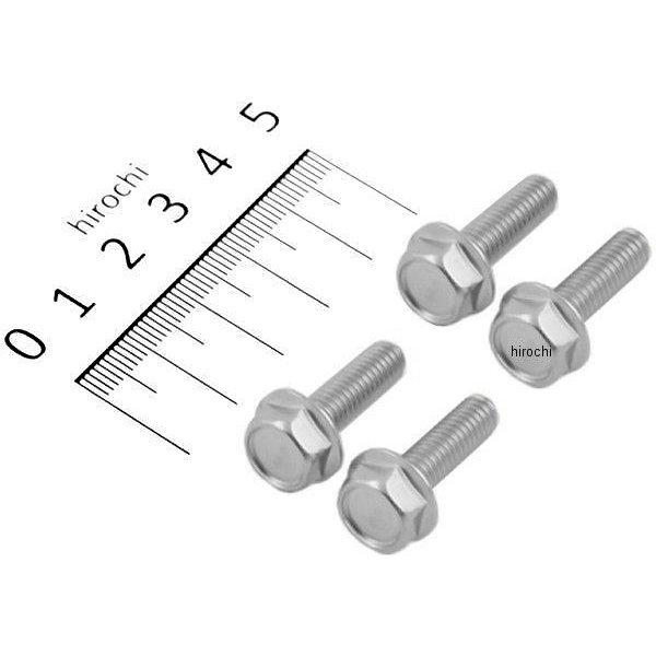 フランジ六角ボルトセット 汎用 M6x20mm ステンレス 4本入り