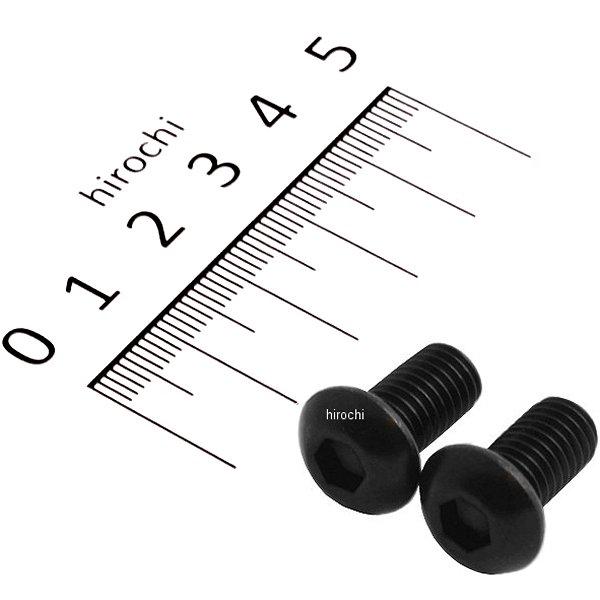 ボタンキャップボルトセット 汎用 M8x15mm ステンレス 2本入り 黒