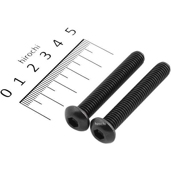 ボタンキャップボルトセット 汎用 M8x50mm ステンレス 2本入り 黒