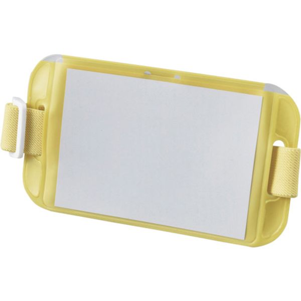 106-6374 差し込み式腕章 本体：黄 ゴムバンド：黄 NF-719-Y 86×150mm 中紙付