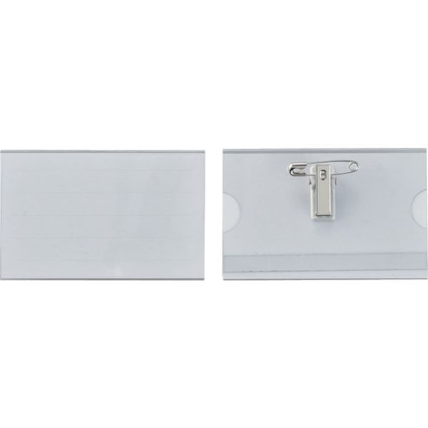 828-0429 名刺型名札(ハードケース) NF-20 内寸56×91mm 5個組 両用クリップ付