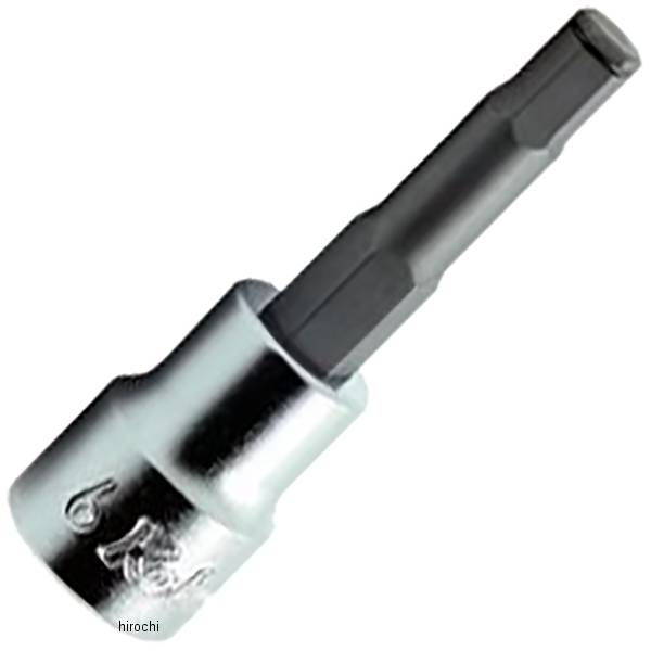 Ko-ken 3/8"(9.5mm)SQ. ヘックスビットソケット(グリップリング付) 全長100mm 5mm