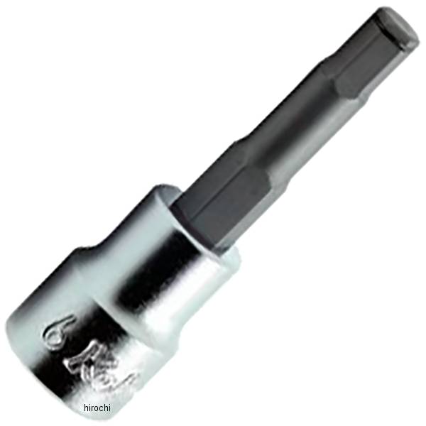 Ko-ken 3/8"(9.5mm)SQ. ヘックスビットソケット(グリップリング付) 全長100mm 7mm