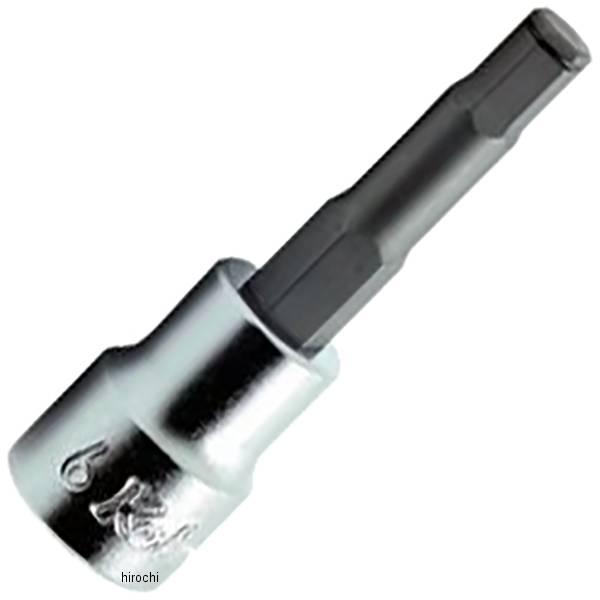 Ko-ken 3/8"(9.5mm)SQ. ヘックスビットソケット(グリップリング付) 全長62mm 12mm