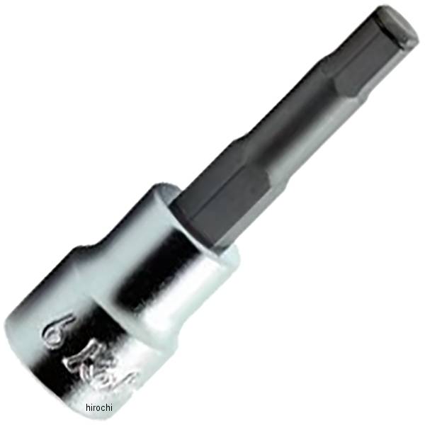 Ko-ken 3/8"(9.5mm)SQ. ヘックスビットソケット(グリップリング付) 全長62mm 6mm