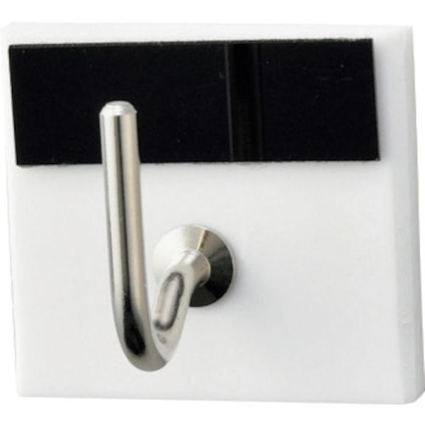 107-0996 キーハンガー 黒 30×33mm 裏面テープ付 アクリル製 キーハンガー1R(5)