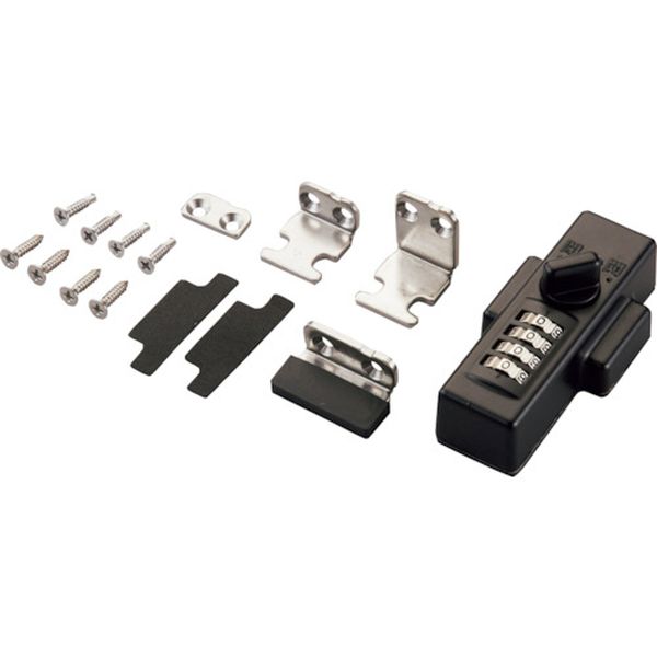 どあロックガード(ダイヤルタイプ) 外開き・内開きドア兼用 ドアロック-2D 100×50×38mm 可変式ダイヤル錠