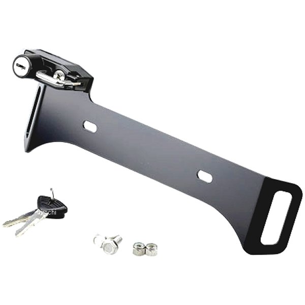 ヘルメットロック ナンバーシングル フック付 黒