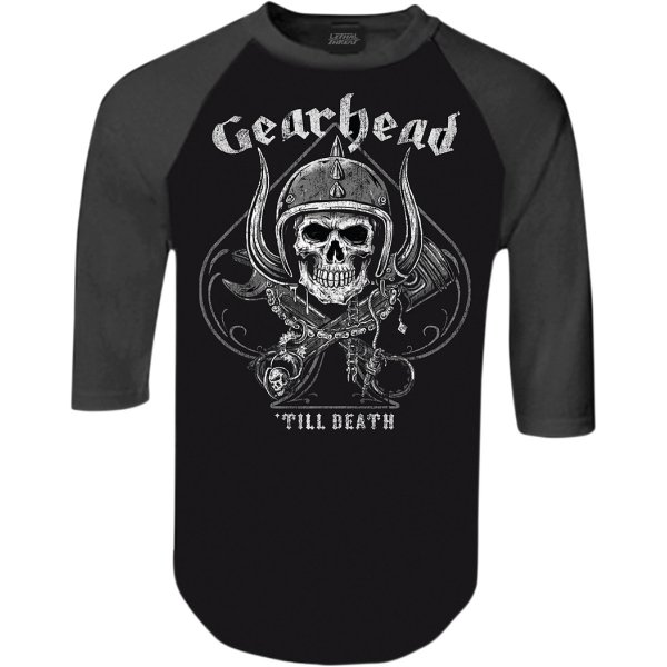 Tシャツ 3/4スリーブ Gearhad グレー/黒 Sサイズ