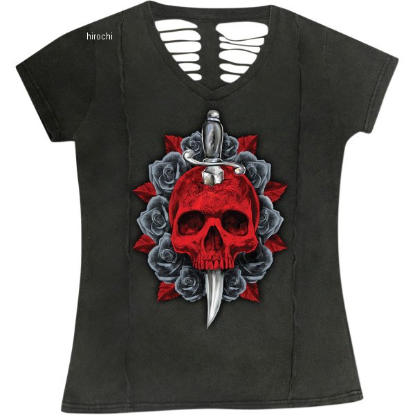 レディース Tシャツ Dagger Skull グレー Mサイズ