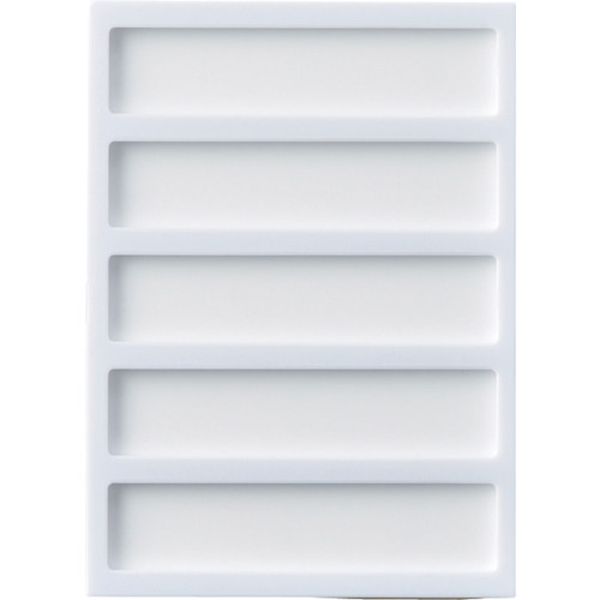 107-6787 名札ケース(5名用) 名札-5 178×127×8mm 裏面テープ付 アクリル札付