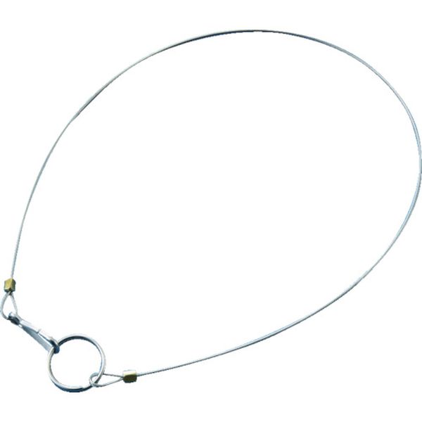 ワイヤーロープ（金具＋リング付）　０．８Φ×４００　１０本組　ＳＵＳ製